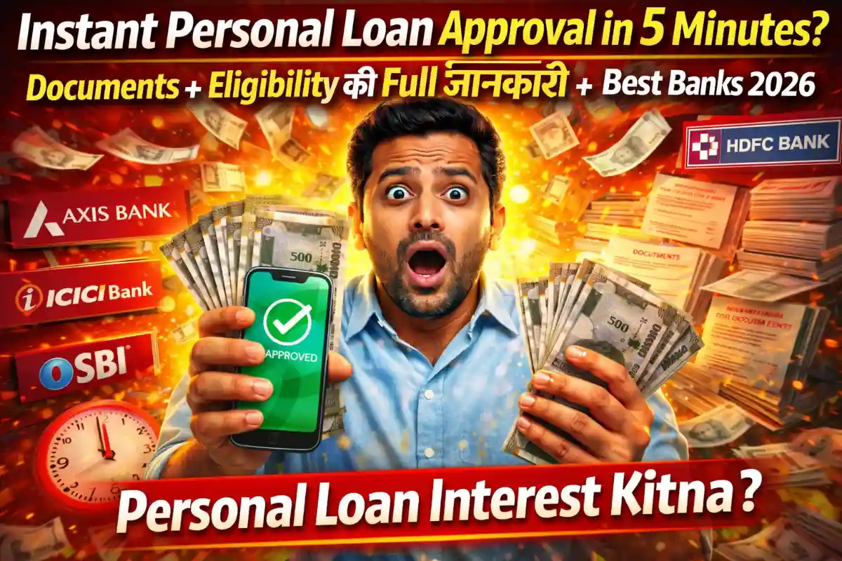 Instant Personal Loan Approval in 5 Minutes? Documents + Eligibility की Full जानकारी + Best Banks 2026